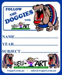 6 x DOGGIES SCHOOL BOOK STICKERS FREE POSTAGE